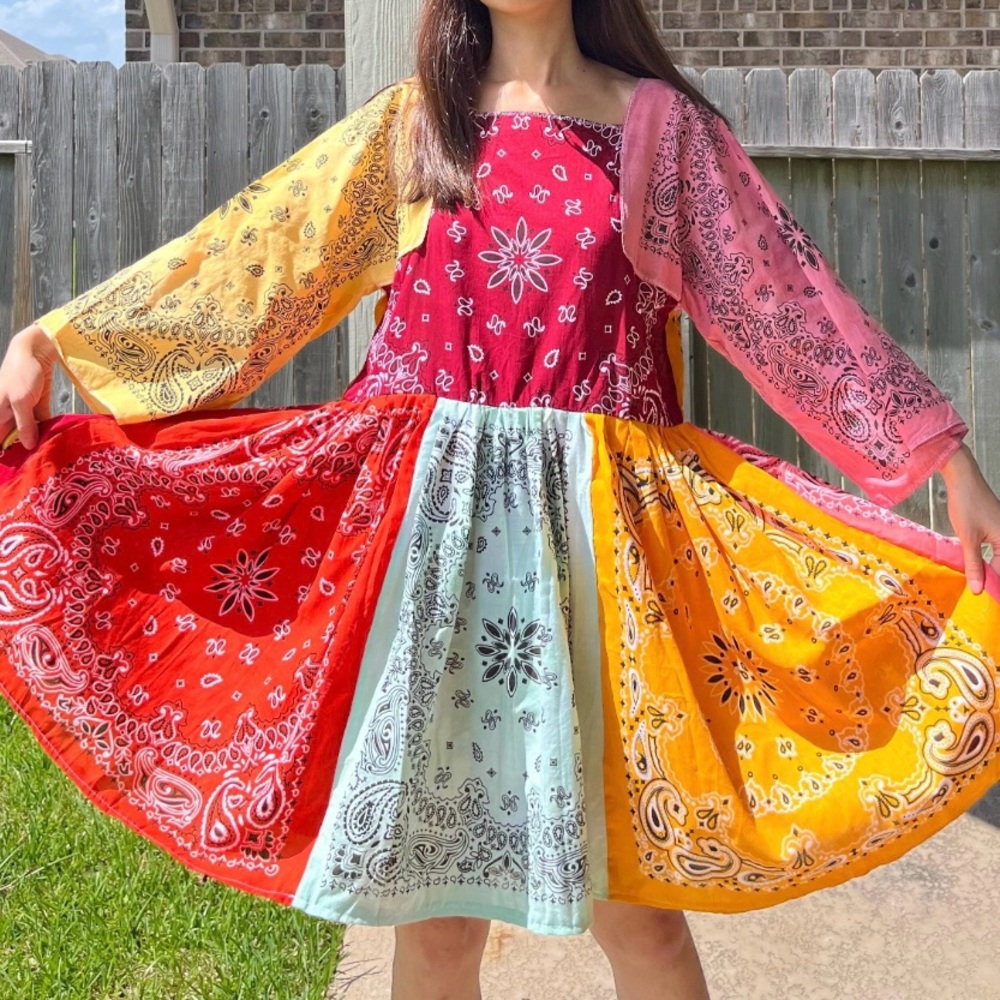 Handmade Bandana Dress SKU 07285
